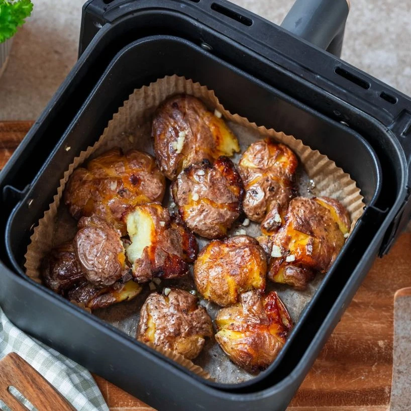 Smashed Potatoes mit Knoblauch