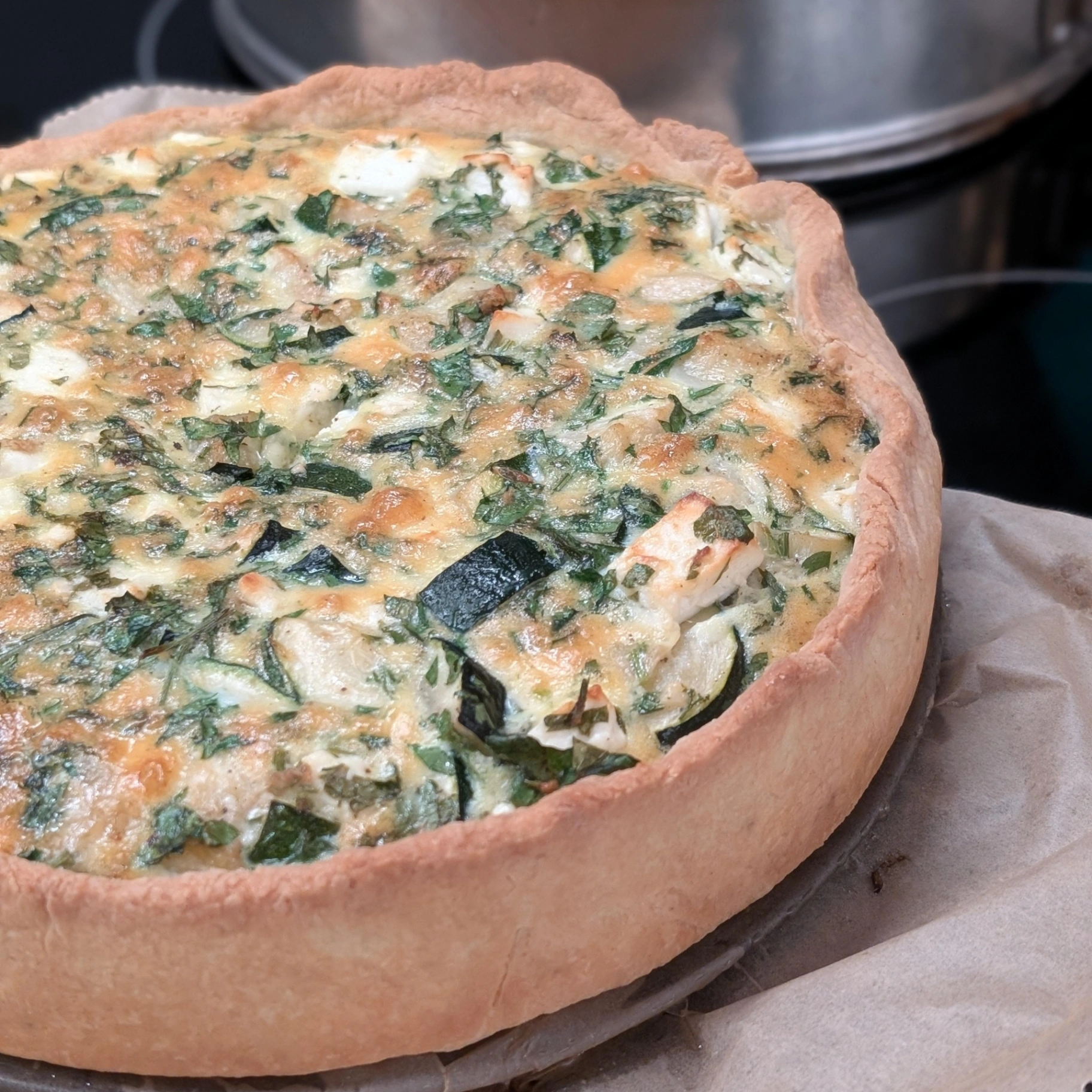Zucchini-Schafskäse-Quiche