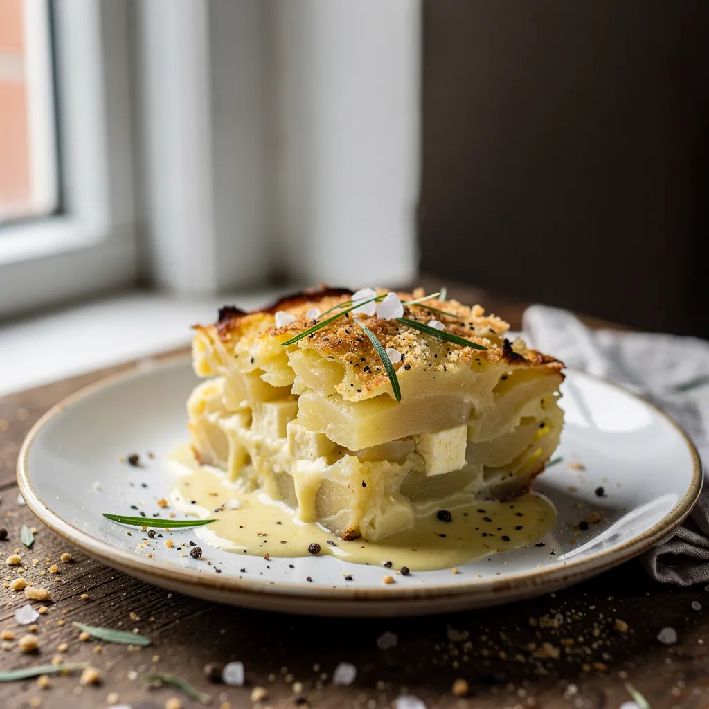 Buttriges Steckrübengratin