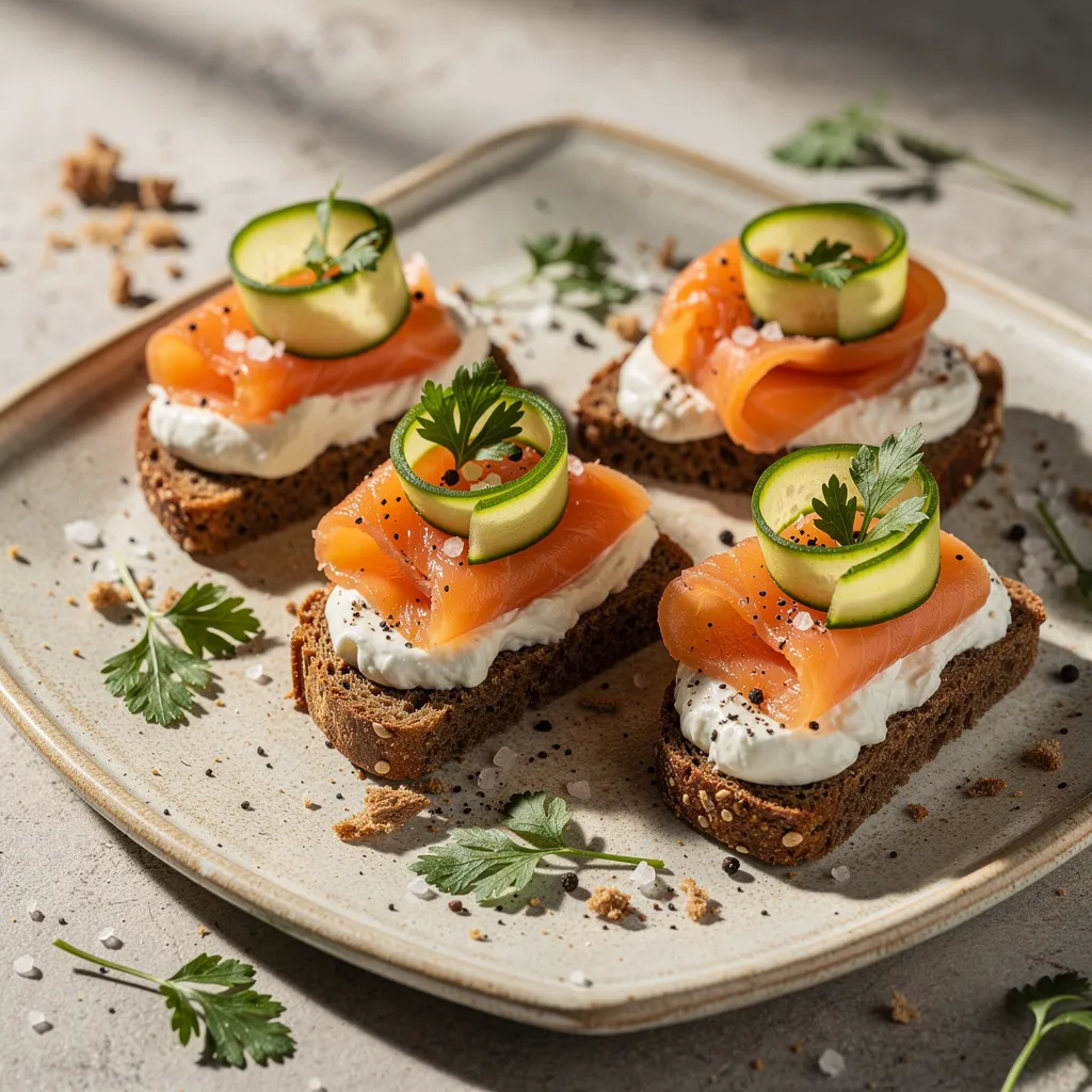 Lachs-Meerrettich-Canapés