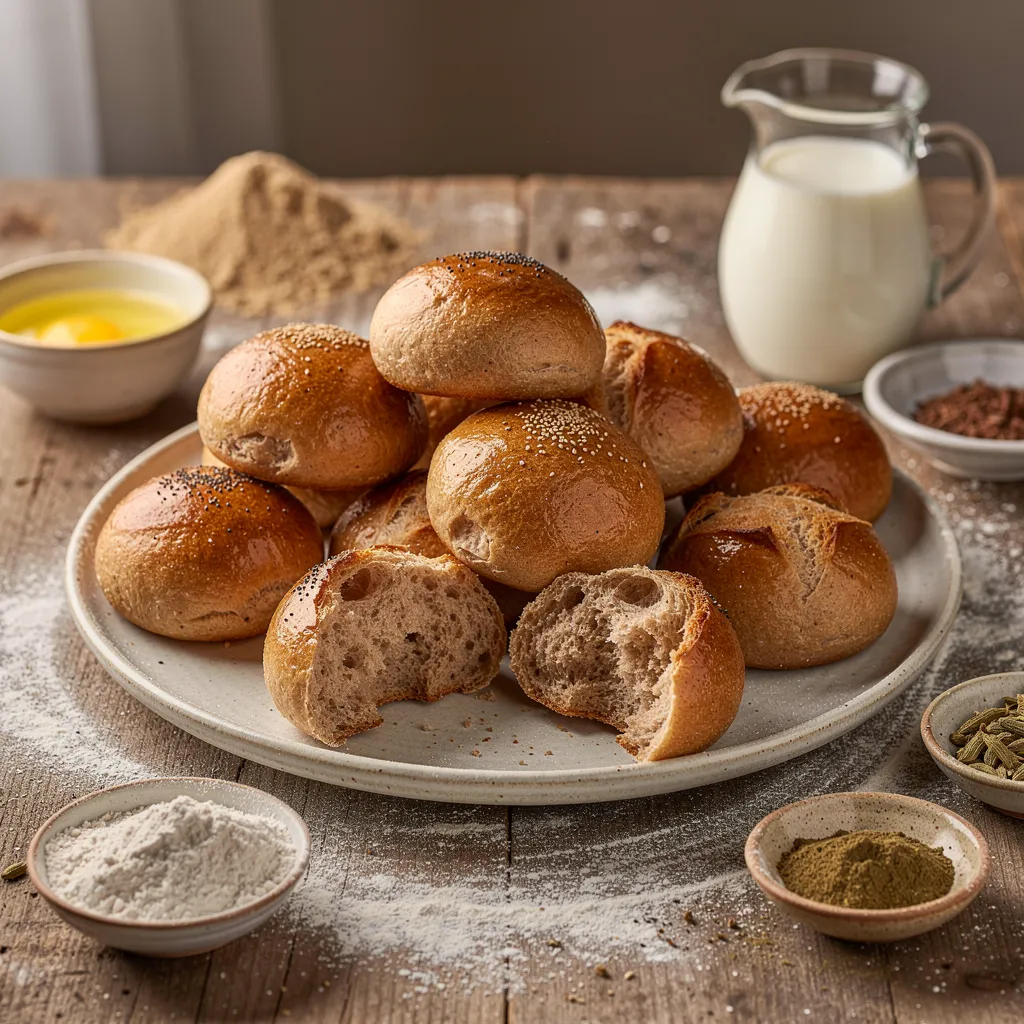 Dinkel-Kardamom-Brötchen