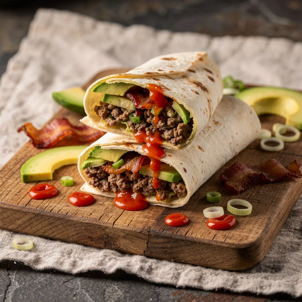 Wrap mit Hackfleisch Sandwich