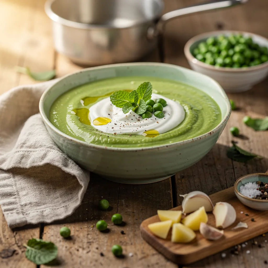 Erbsen-Minze-Suppe