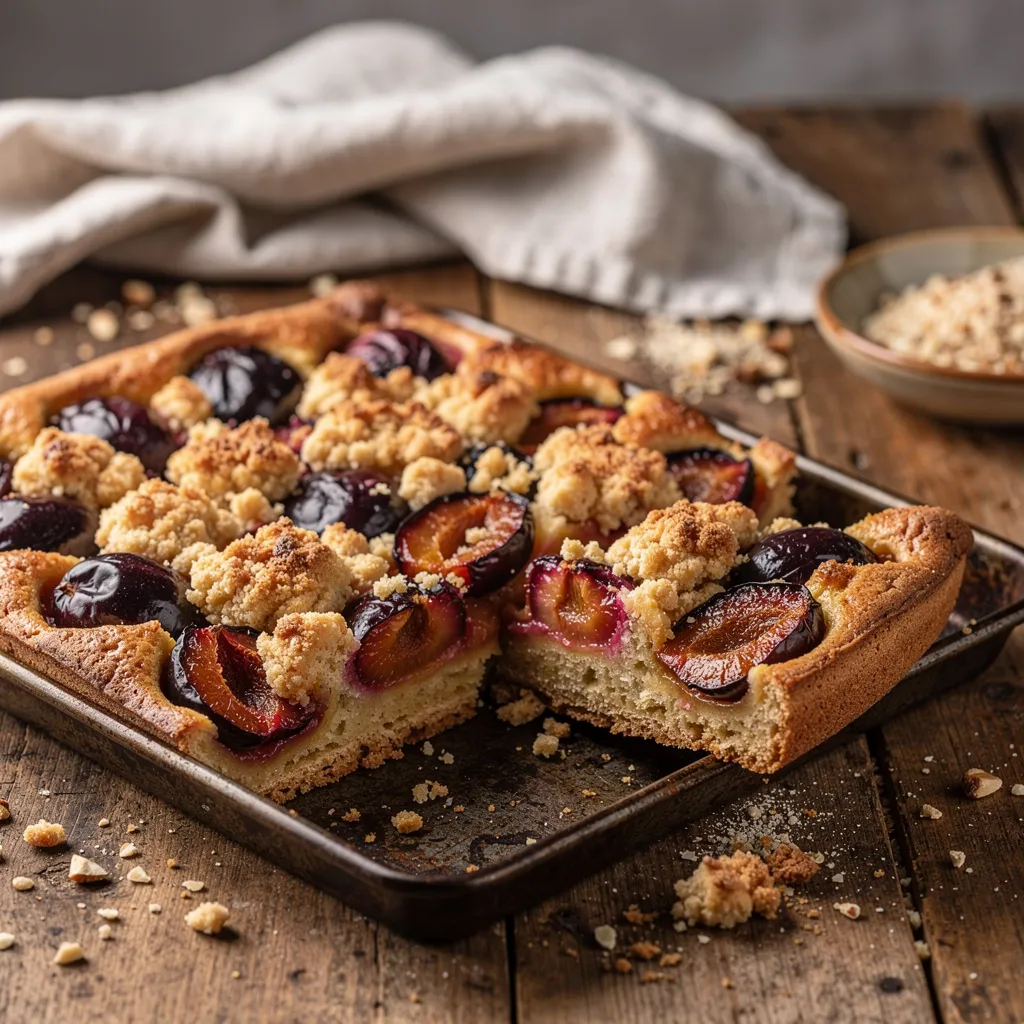 Zwetschgenkuchen mit Nussstreusel