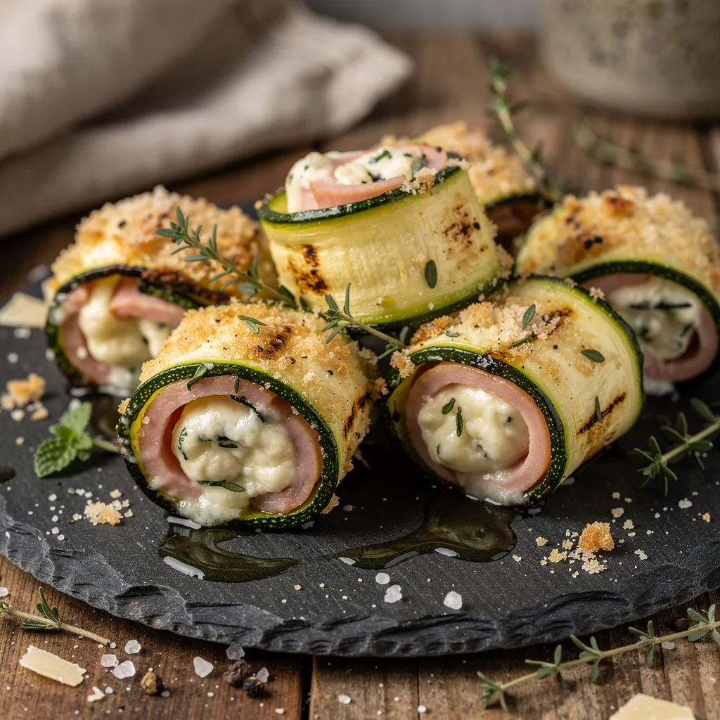 Zucchini-Schinken-Röllchen