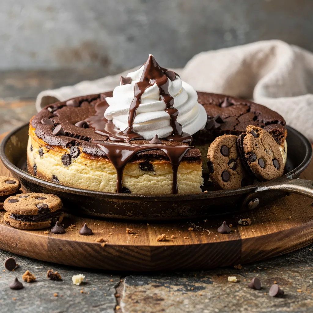 Chocolate Chip Cookie Burnt Basque Cheesecake