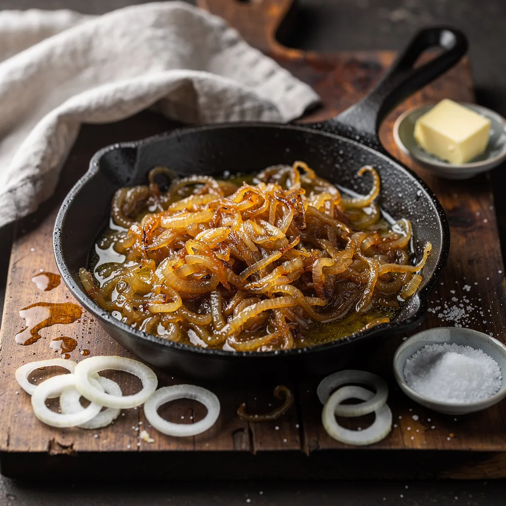Karamellisierte Zwiebeln ohne Zucker
