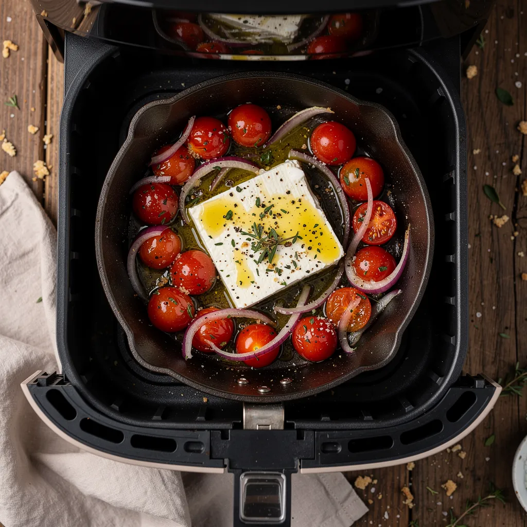 Air Fryer Feta with Tomatoes