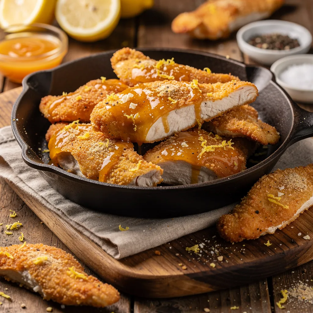 Lemon Pepper Glazed Chicken Tenders