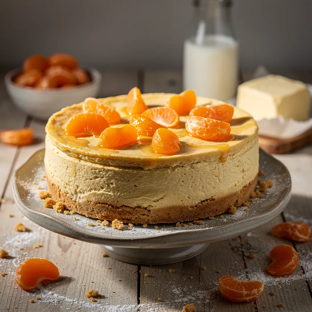 Vegan Mandarin Cheesecake